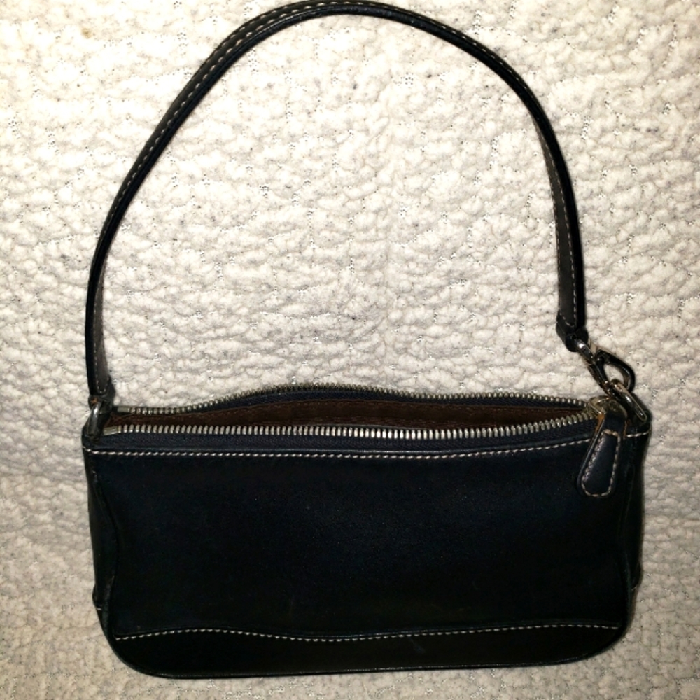Coach black leather purse